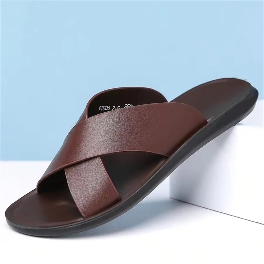 2024 Men's Summer Outdoor Open Toe Sandals, Casual Soft Anti-Slip Beach Slipper, Large Size
