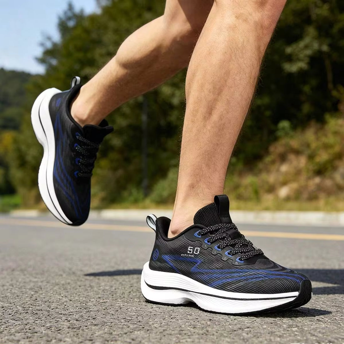 Unisex Breathable Lightweight Running Shoes, Non-Slip Shock Absorbing Athletic Sneakers For Outdoor Sports